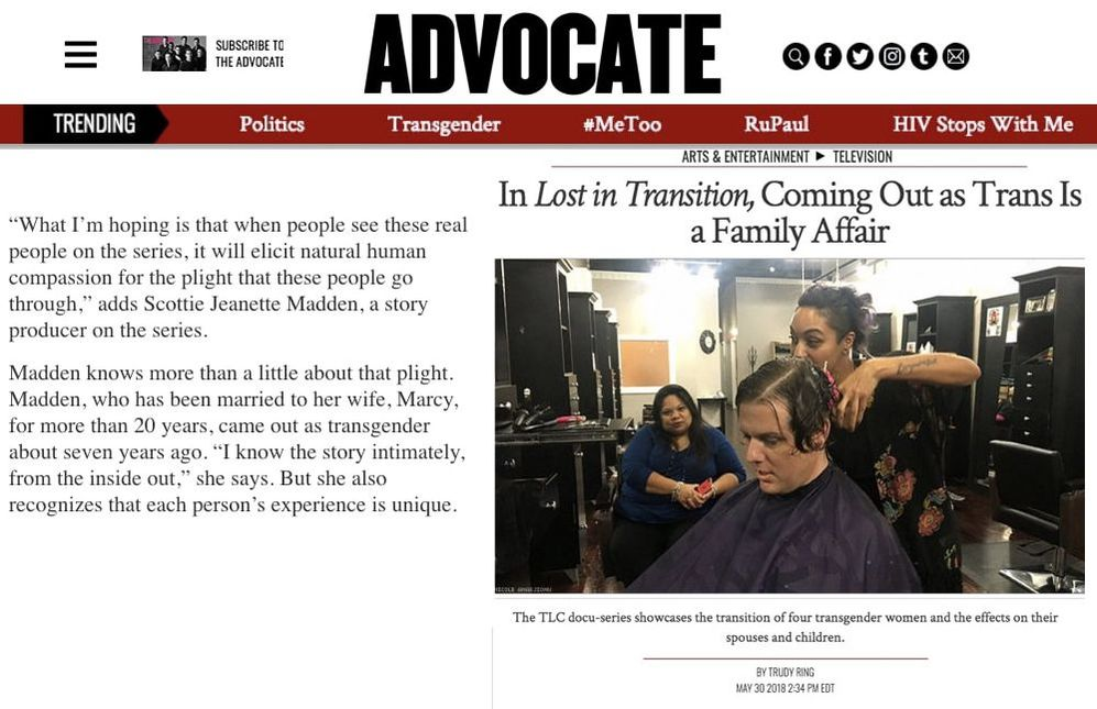 Featured image for “SCOTTIE JEANETTE INTERVIEWED FOR THE ADVOCATE & TLC”